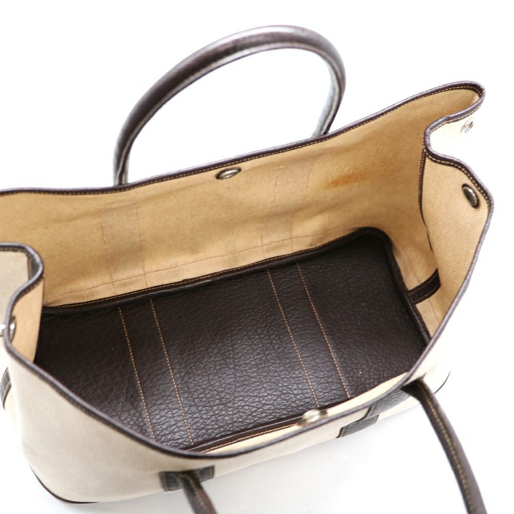 【リユース品】 エルメス HERMES バッグ ハンドバッグ ガーデンパーティPM アイボリー系 【お取り寄せ】