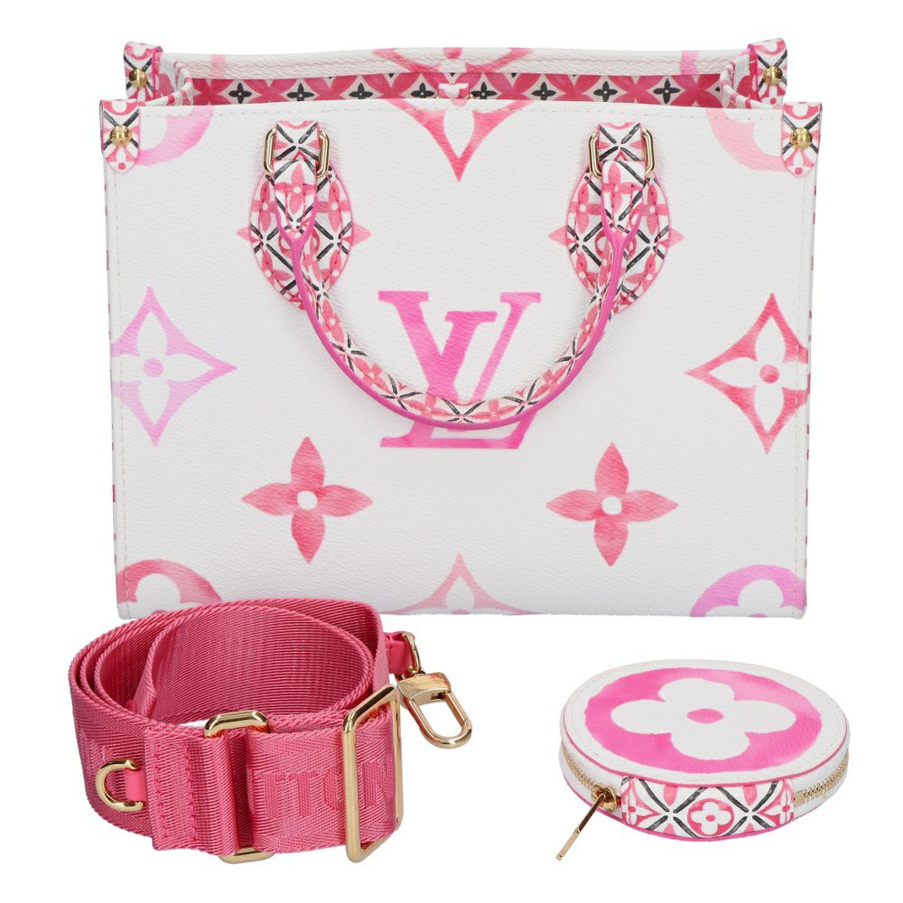 【リユース品】 ルイヴィトン LOUIS VUITTON バッグ 2WAYバッグ オンザゴーPM バイ・ザ・プール フラワータイル M22976 ピンク系/ホワイト 【お取り寄せ】