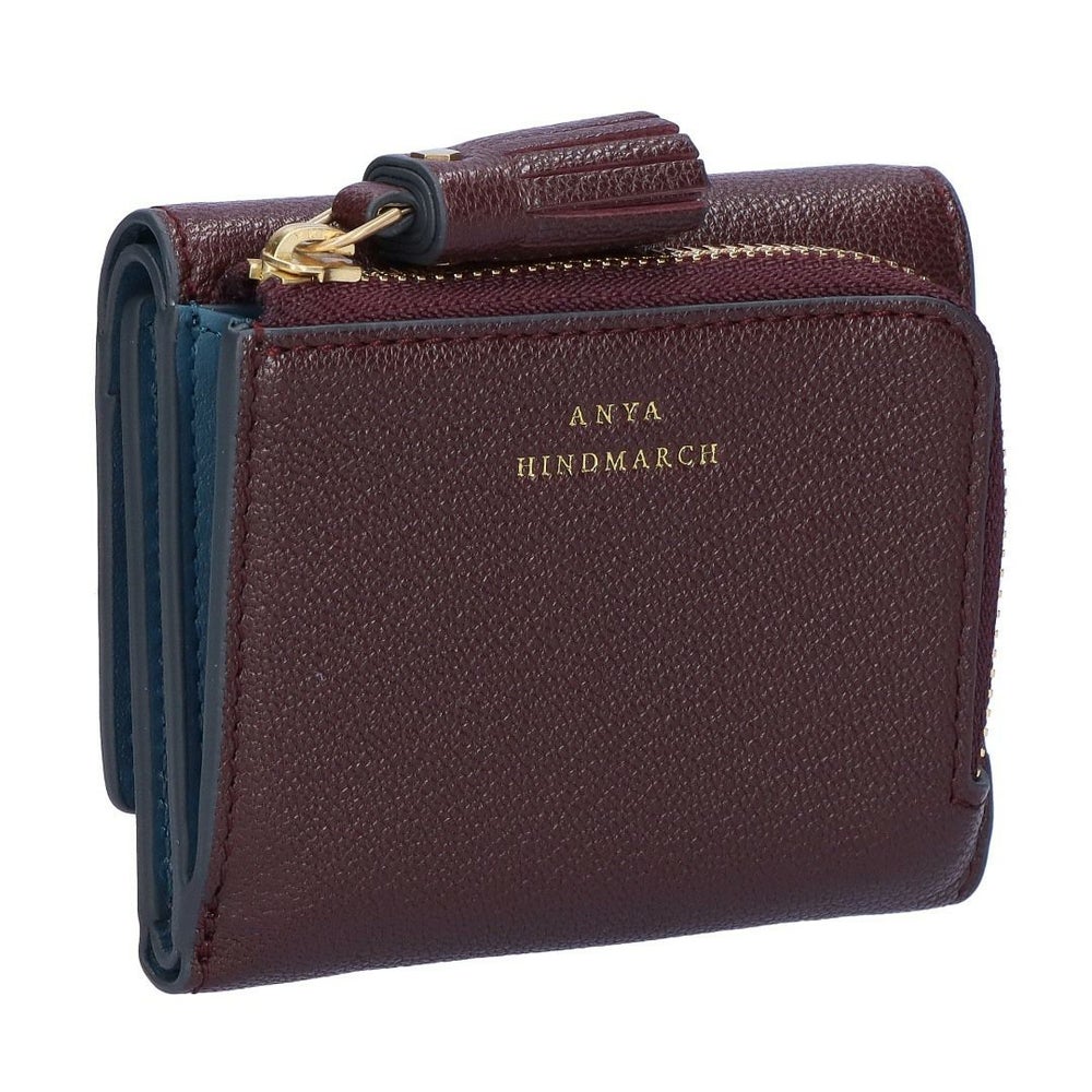 アニヤハインドマーチ ANYA HINDMARCH 折り財布 三つ折財布 PEEPING EYES ピーピング アイズ 204866/5050925204866 CLARET ミニ トライフォルド ウォレット