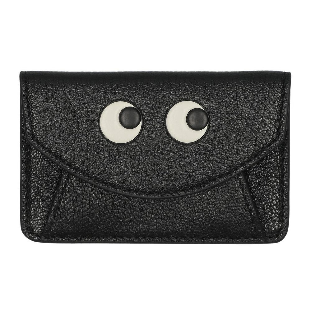 アニヤハインドマーチ ANYA HINDMARCH カードケース スマホ マグネット マグセーフ対応 199452/5050925199452 BLACK ENVELOPE CARD CASE MAG SAFE EYES IN CAPRA