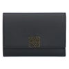 ロエベ LOEWE 折財布 三つ折り財布 アナグラム ヴァーティカル ウォレットスモール C821S33X12 1206 BLACK/GOLD 【お取り寄せ】