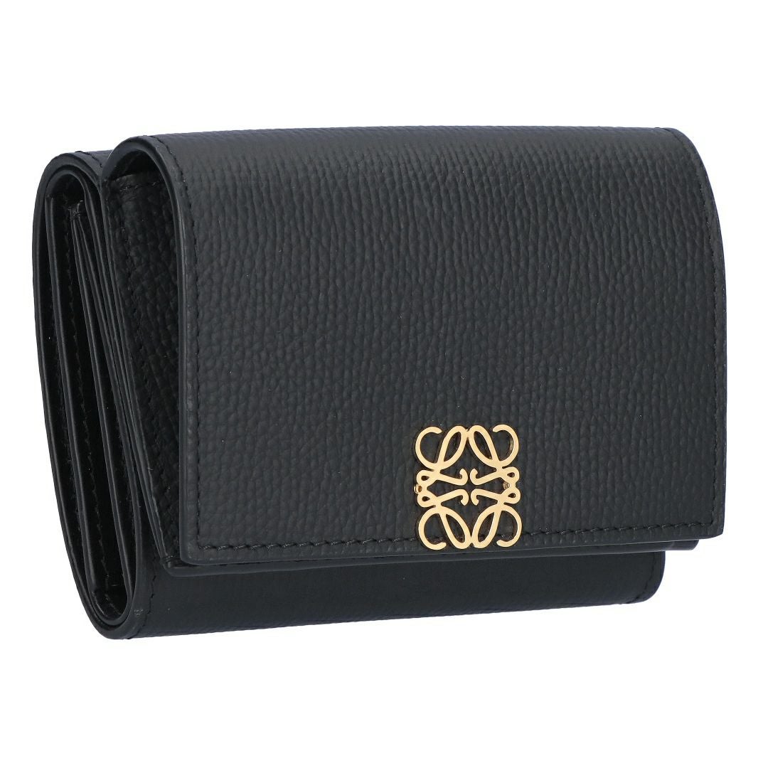 LOEWE ロエベ　財布　三つ折り財布　アナグラムトライフォールド　ブラック　黒 ロエベ LOEWE 折財布 三つ折り財布 アナグラム トライフォールド