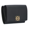 ロエベ LOEWE 折財布 三つ折り財布 アナグラム トライフォールド ウォレット C821TR2X16 1206 BLACK/GOLD 【お取り寄せ】