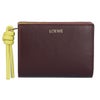 ロエベ LOEWE 折財布 二つ折り財布 ノット コンパクト ウォレット CEM1NCWX01 0059 DARK BURGUNDY/LIGHT CITRINE 【お取り寄せ】