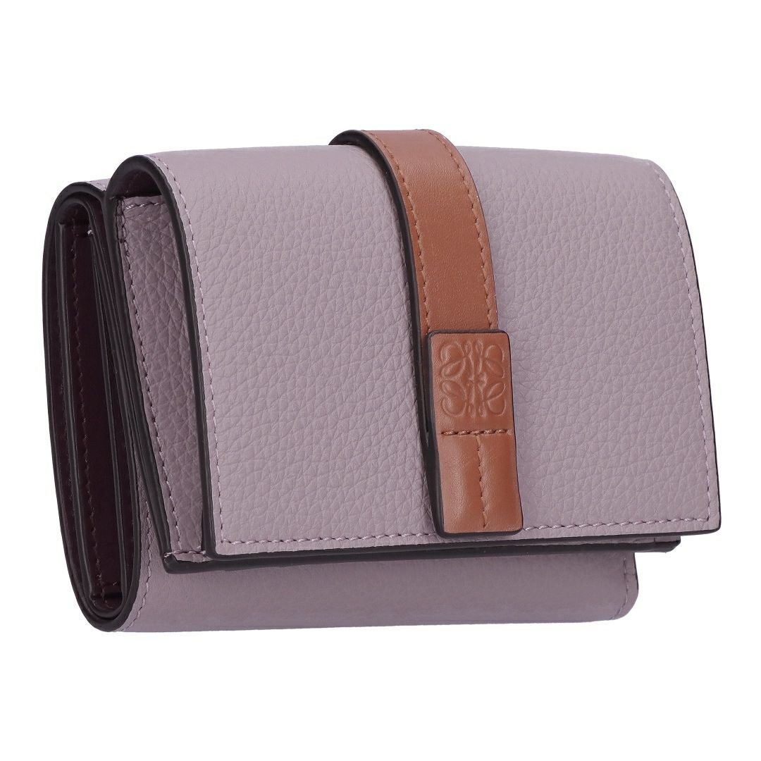 E*️様 LOEWE グレー 三つ折り財布 LOEWE（ロエベ） 中古 三折財布 レディース ブランド アナグラム