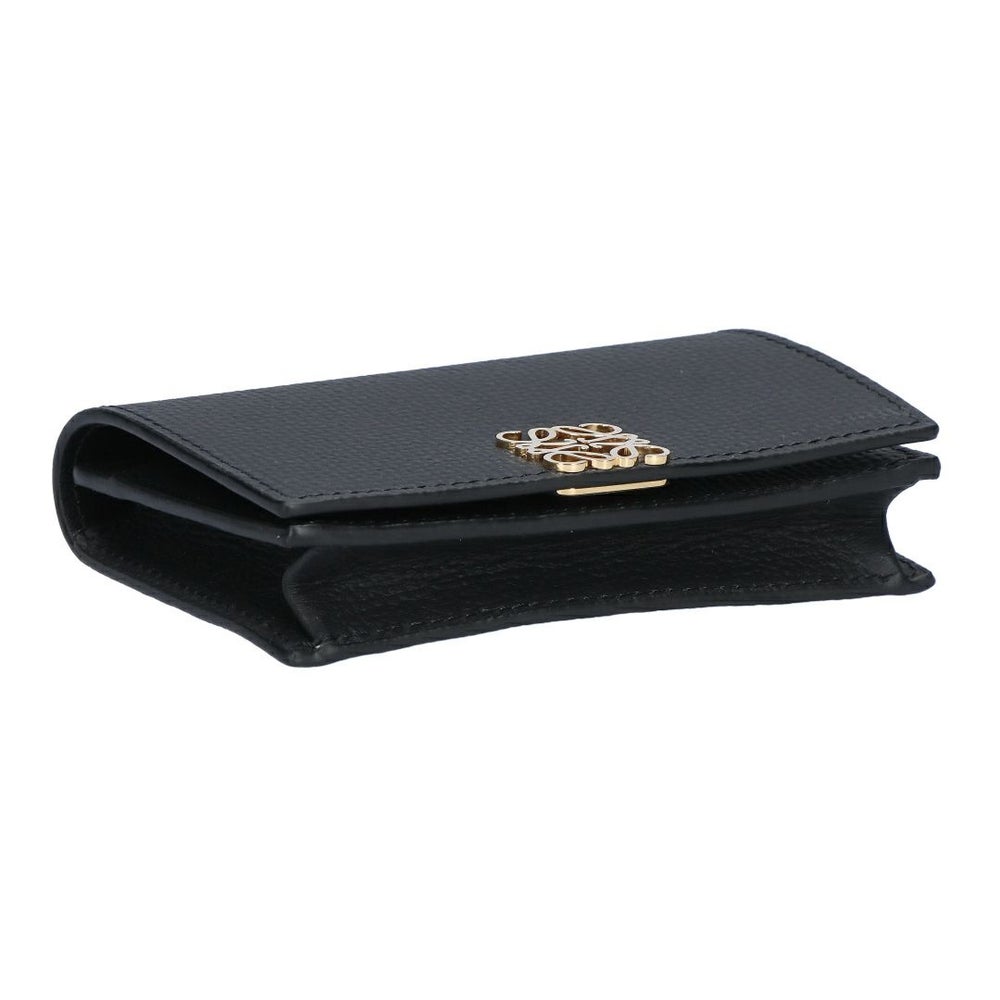 ロエベ LOEWE カードケース 名刺入れ アナグラム ビジネス カードフォルダー C821M97X08 1206 BLACK/GOLD 【お取り寄せ】