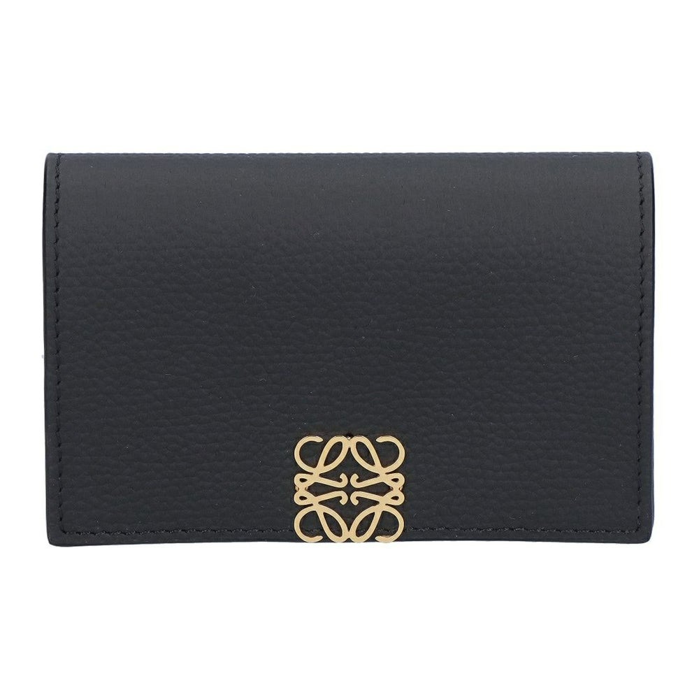 ロエベ LOEWE カードケース 名刺入れ アナグラム ビジネス カードフォルダー C821M97X08 1206 BLACK/GOLD 【お取り寄せ】