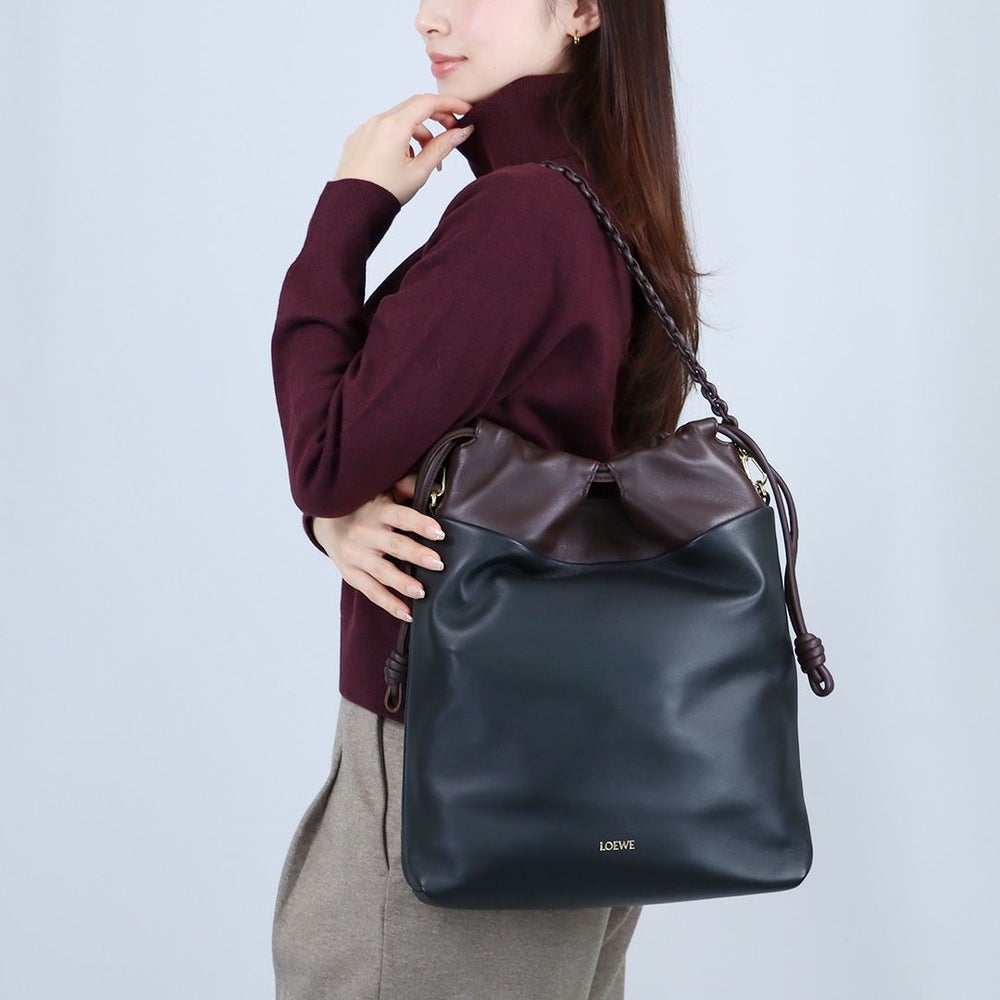 ロエベ LOEWE 2WAYバッグ FLAMENCO フラメンコ A411FIOX13 0020 BLACK/DARK BR