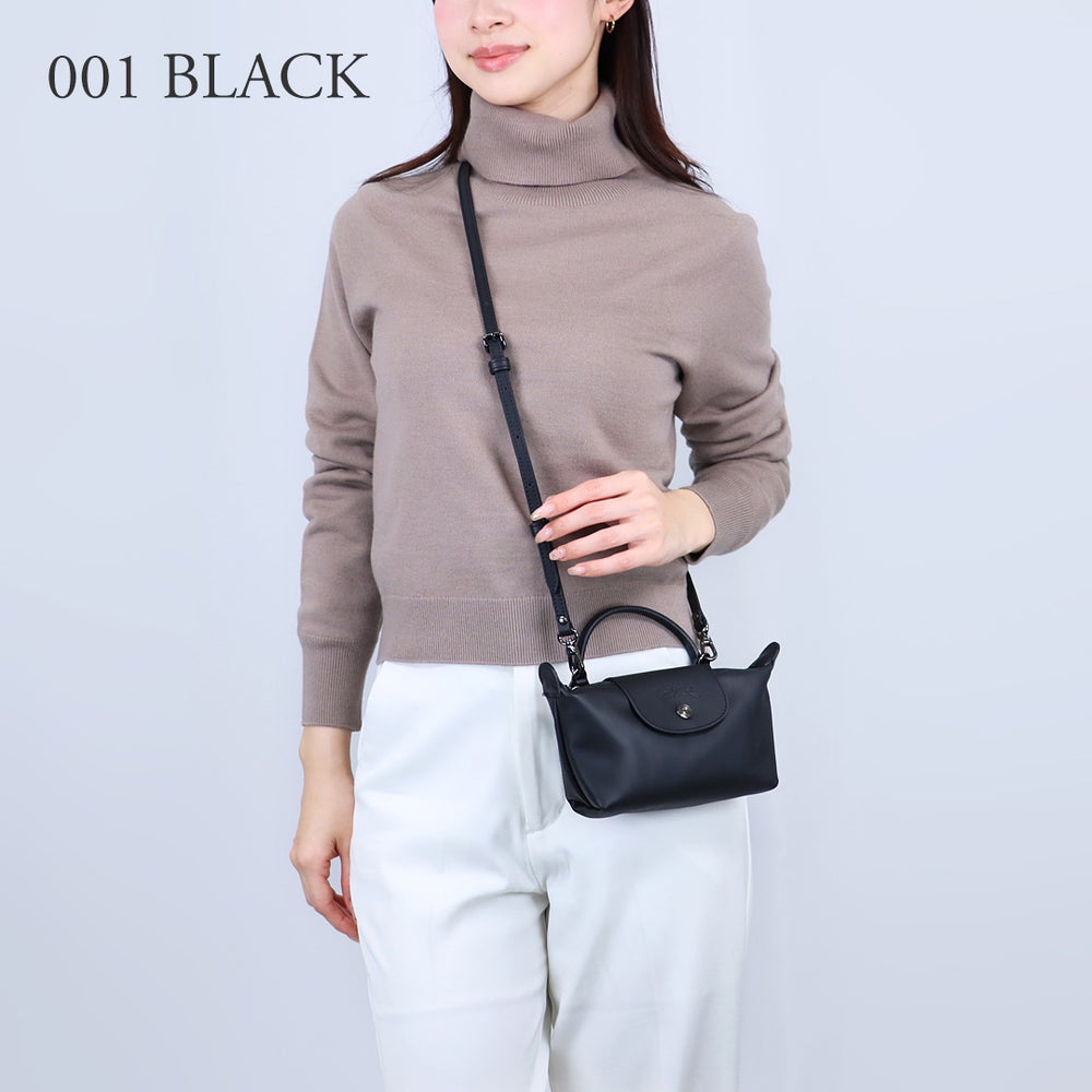 ロンシャン LONGCHAMP 2WAYバッグ ポーチ ルプリアージュ XTRA XS 34205987 001 BLACK レザー
