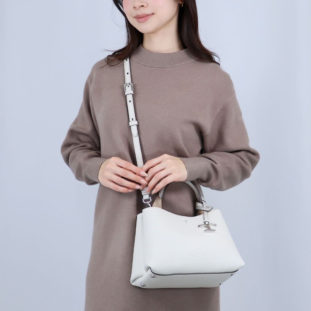 トッズ TODS 2WAYバッグ レザー バッグ Tタイムレス マイクロ