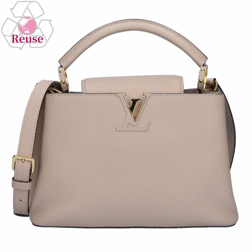 【LOUIS VUITTON/ルイ・ヴィトン】 カプシーヌMINI/カプシーヌミニ M56071 2WAYバッグ ハンドバッグ ショルダーバッグ レザー/トリヨン ブラック/ゴールド金具 レディース【中古】【真子質店】【BL】【Moxxx】 ミニサイズが可愛い♪】Louis Vuitton☆カプシーヌ MINI (Louis