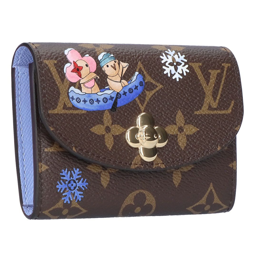 こっちゃん良品 ルイヴィトン モノグラム ドゥブルV コンパクト 三つ折り ルイヴィトン LOUIS VUITTON 村上隆 折財布 三つ折り財布 コンパクト