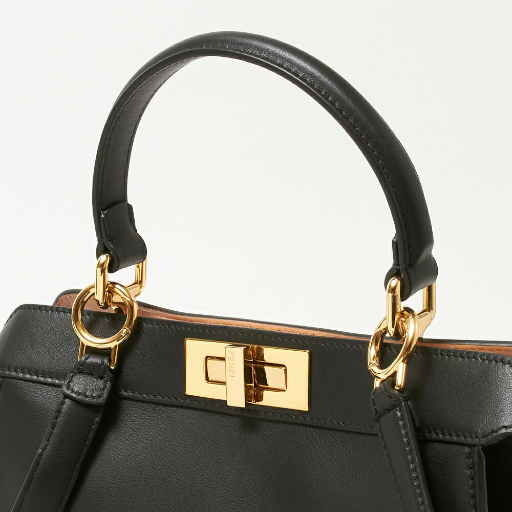 フェンディ 2WAYバッグ 【PEEKABOO ISEEU：ピーカブー アイシーユー】ミディアム 8BN321 A6V3 ブラック(F1CJZ NERO+LIGHT ROSE) FENDI 