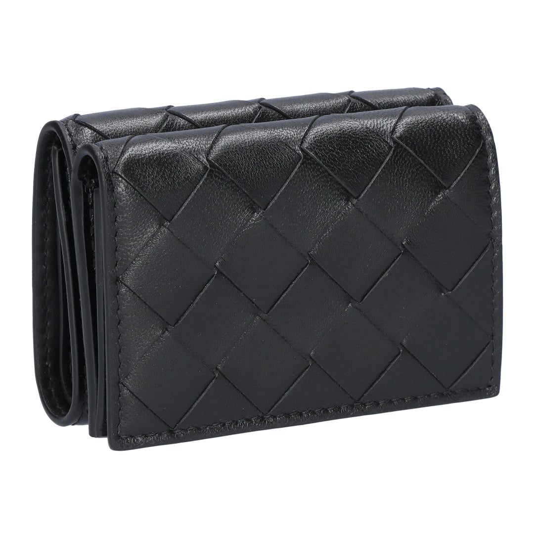 【中古】BOTTEGAVENETA ボッテガヴェネタ 三つ折り財布 コンパクトウォレット イントレチャート レザー ホワイト レディース /181607 BOTTEGA VENETA - 【中古】BOTTEGAVENETA ボッテガヴェネタ 三つ折り