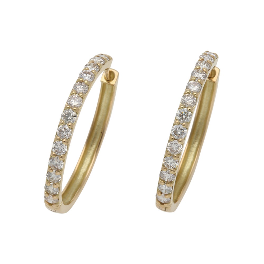 予約会対象品】 ジュエリー JEWELRY フープピアス K18イエローゴールド