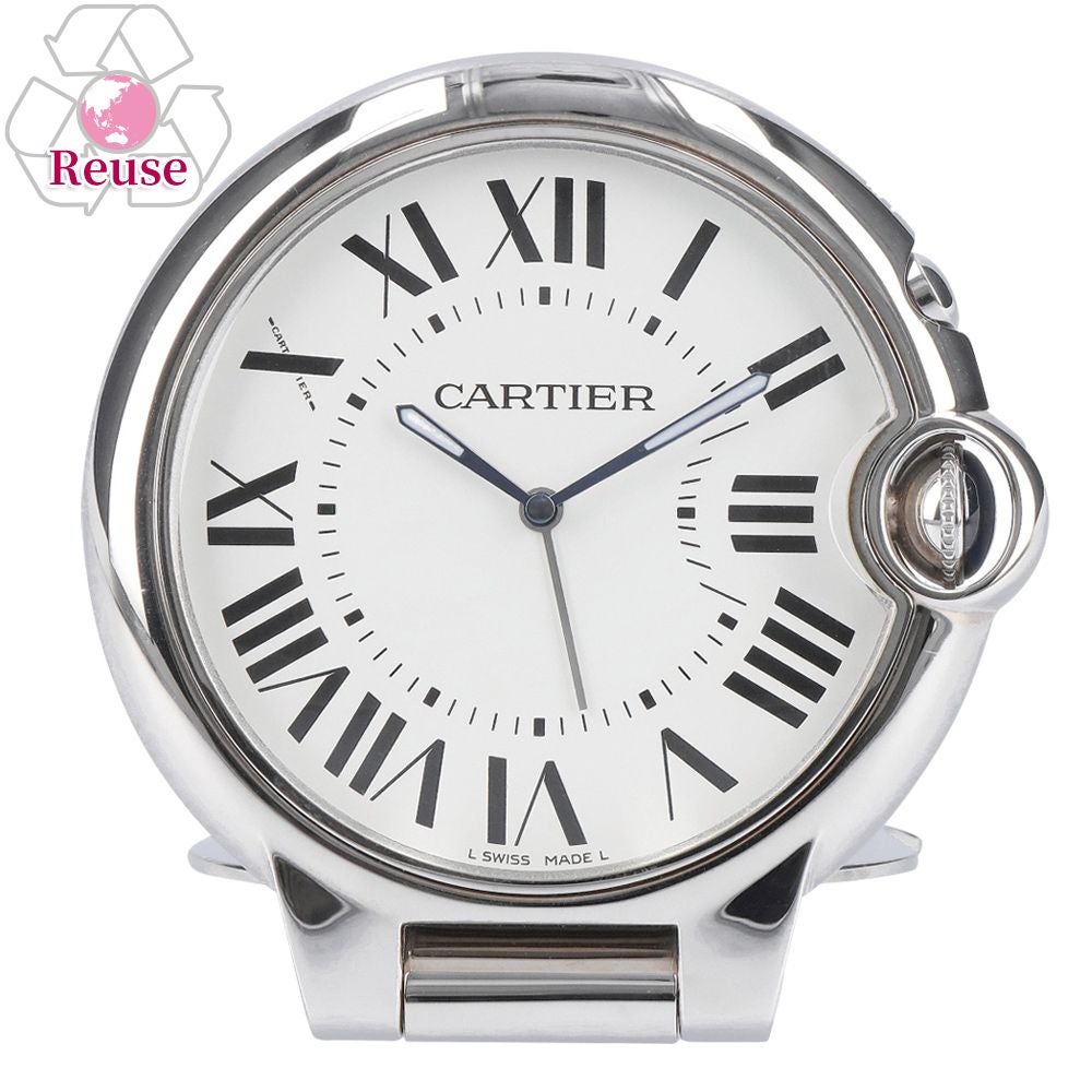 【ジャンク】　Cartier バロンブルー テーブルクロック置時計 シルバー 予約会対象品】 【リユース品】 カルティエ CARTIER 時計 バロンブルー