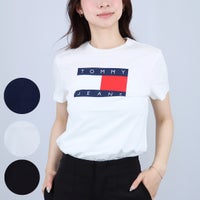 トミーヒルフィガー トミージーンズ TOMMY HILFIGER TOMMY JEANS レディースTシャツ カットソー 半袖 フラッグTシャツ クルーネック TOMMY JEANS FLAG TEE DW22562