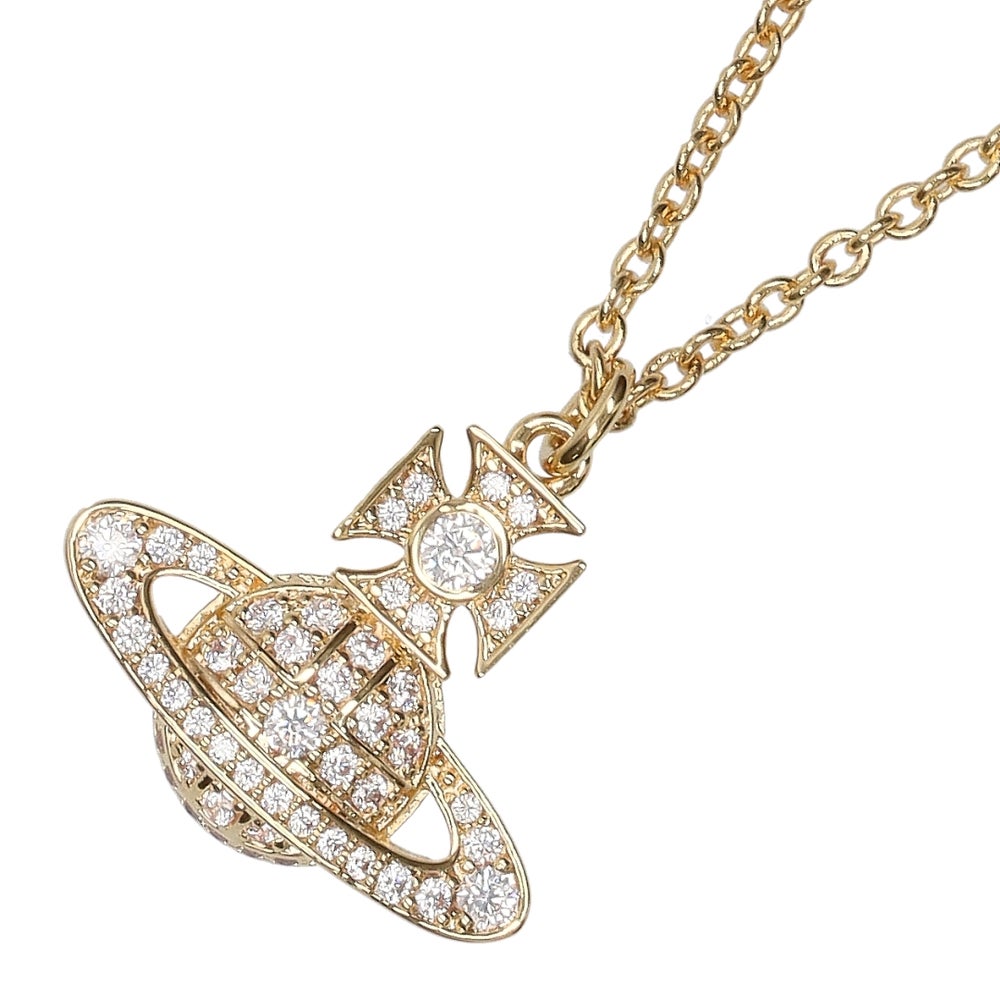 ヴィヴィアンウエストウッド VIVIENNE WESTWOOD ネックレス ペンダント 630203BH 02R102 GOLD/WHITE CZ CARMELA BAS RELIEF PENDANT