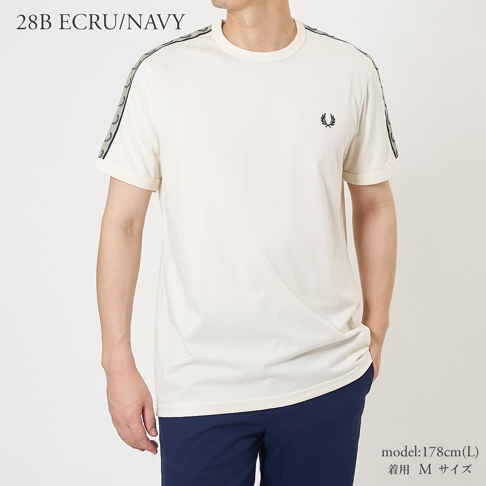 フレッドペリー FRED PERRY Tシャツ メンズ レディース ユニセックス 男女兼用 半袖 リンガーTシャツ コットン 綿100% レギュラーフィット クルーネック CONTRAST TAPE RINGER T-SHIRT M4613
