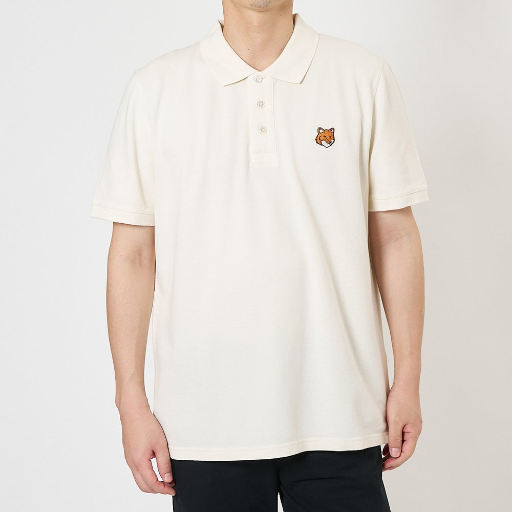 メゾンキツネ MAISON KITSUNE メンズ 半袖 ポロシャツ FOX HEAD REGULAR POLO フォックスヘッド レギュラー ポロ PM00209 KP0002 0063 NOBLEBEIGE 綿100％ コットン