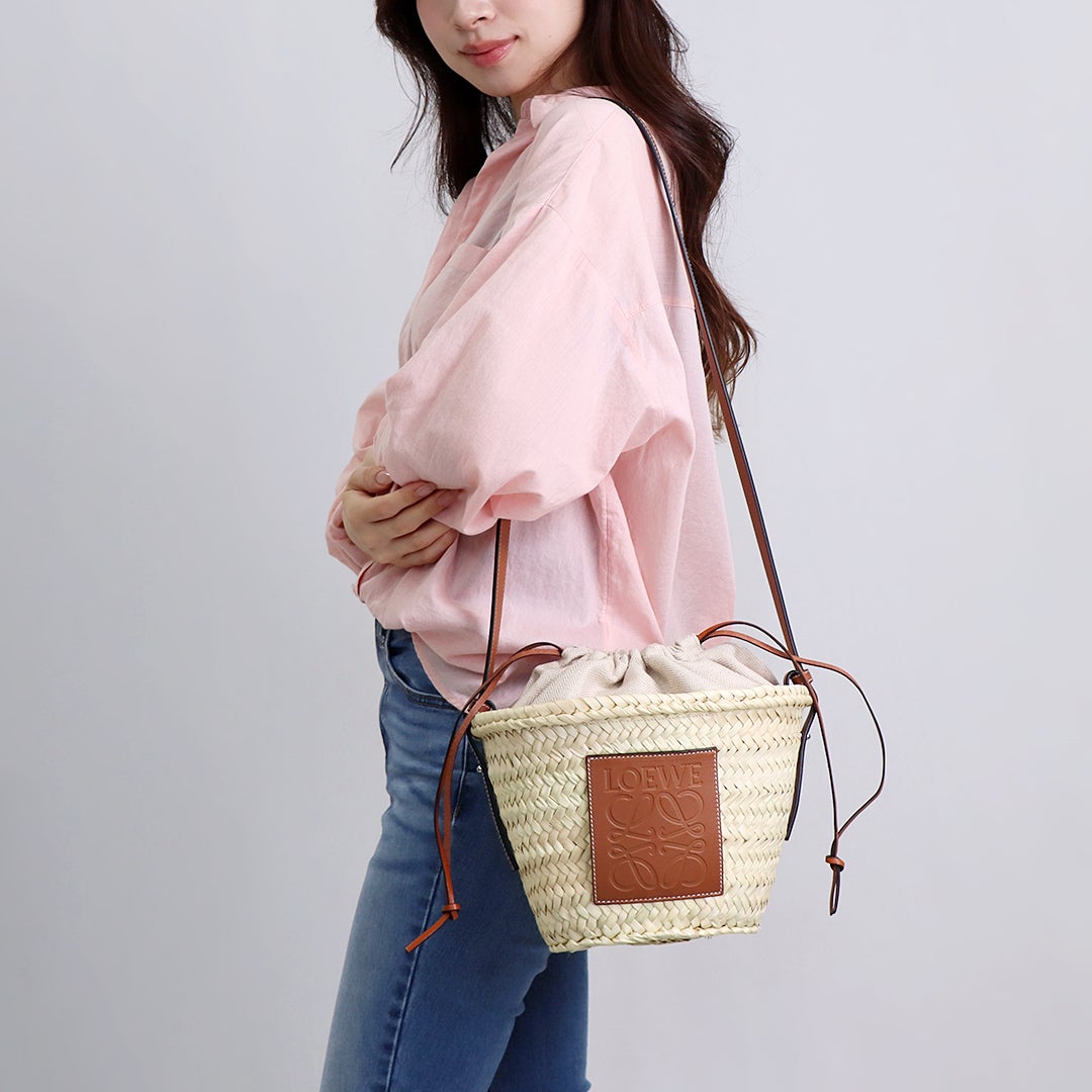 ロエベ LOEWE ショルダーバッグ かごバッグ ドローストリング バケット