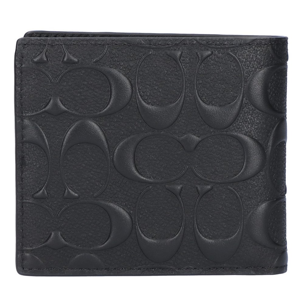 コーチ COACH メンズ 折財布 二つ折り財布 小銭入れ付き CR459 / F75363 BLK ブラック アウトレット 【お取り寄せ】