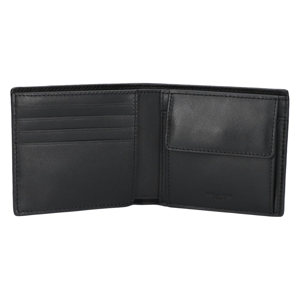 コーチ COACH メンズ 折財布 二つ折り財布 小銭入れ付き CR459 / F75363 BLK ブラック アウトレット 【お取り寄せ】