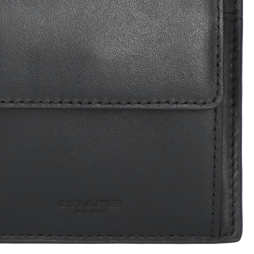 コーチ COACH メンズ 折財布 二つ折り財布 小銭入れ付き CR459 / F75363 BLK ブラック アウトレット 【お取り寄せ】