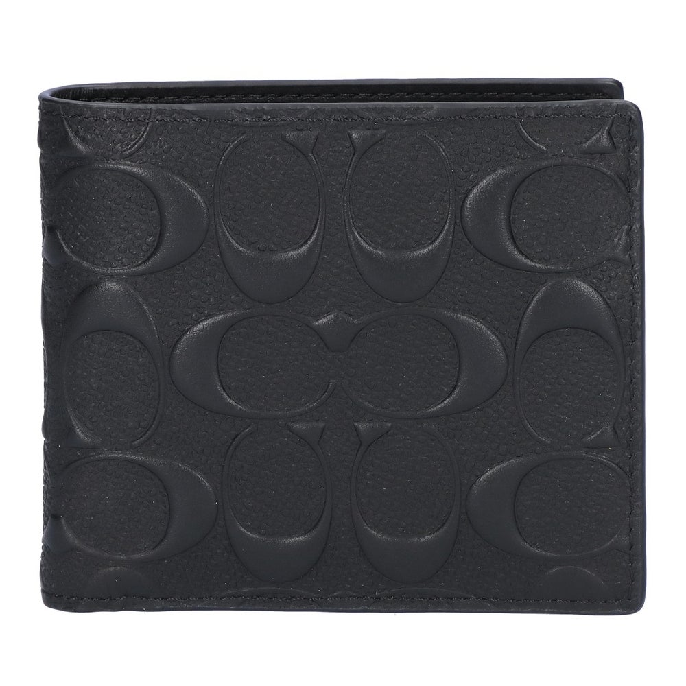 コーチ COACH メンズ 折財布 二つ折り財布 小銭入れ付き CR459 / F75363 BLK ブラック アウトレット 【お取り寄せ】