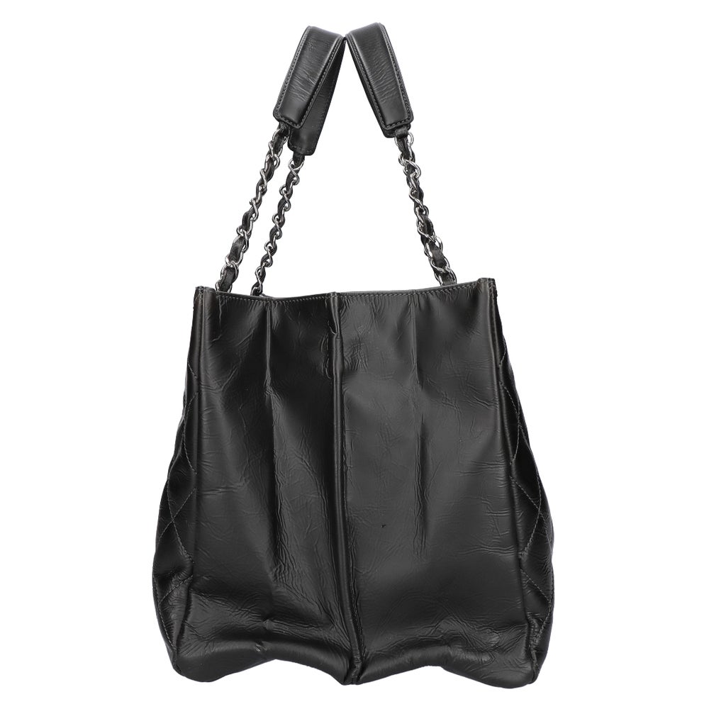 【リユース品】 シャネル CHANEL バッグ トートバッグ チェーントートバッグ ブラック/シルバー金具 【お取り寄せ】