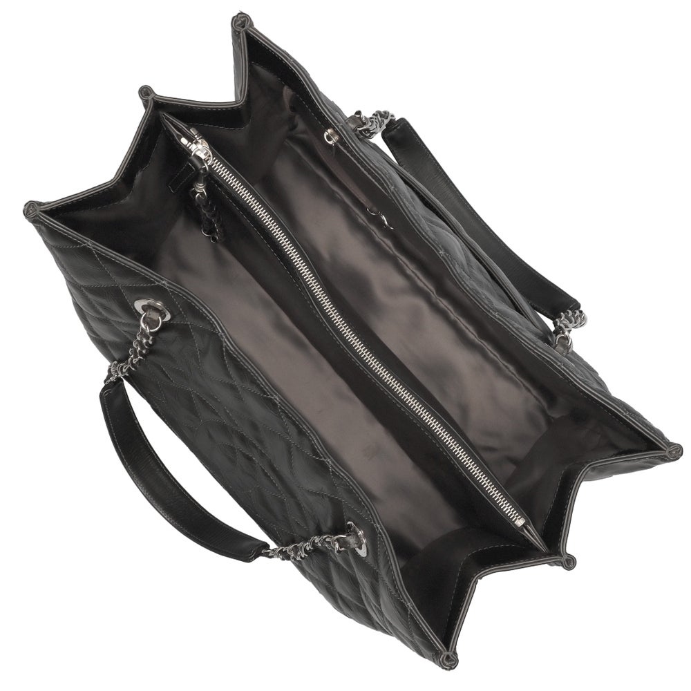 【リユース品】 シャネル CHANEL バッグ トートバッグ チェーントートバッグ ブラック/シルバー金具 【お取り寄せ】