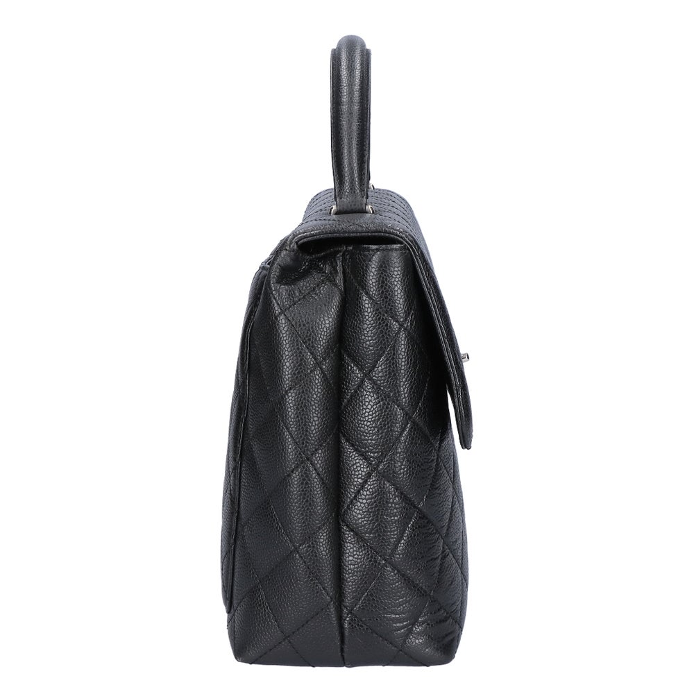 【リユース品】 シャネル CHANEL バッグ ハンドバッグ マトラッセ トップハンドル ハンドバッグ A12397 ブラック/シルバー金具 【お取り寄せ】
