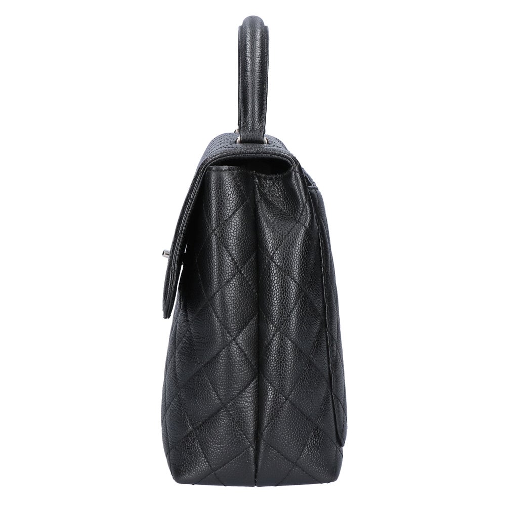 【リユース品】 シャネル CHANEL バッグ ハンドバッグ マトラッセ トップハンドル ハンドバッグ A12397 ブラック/シルバー金具 【お取り寄せ】