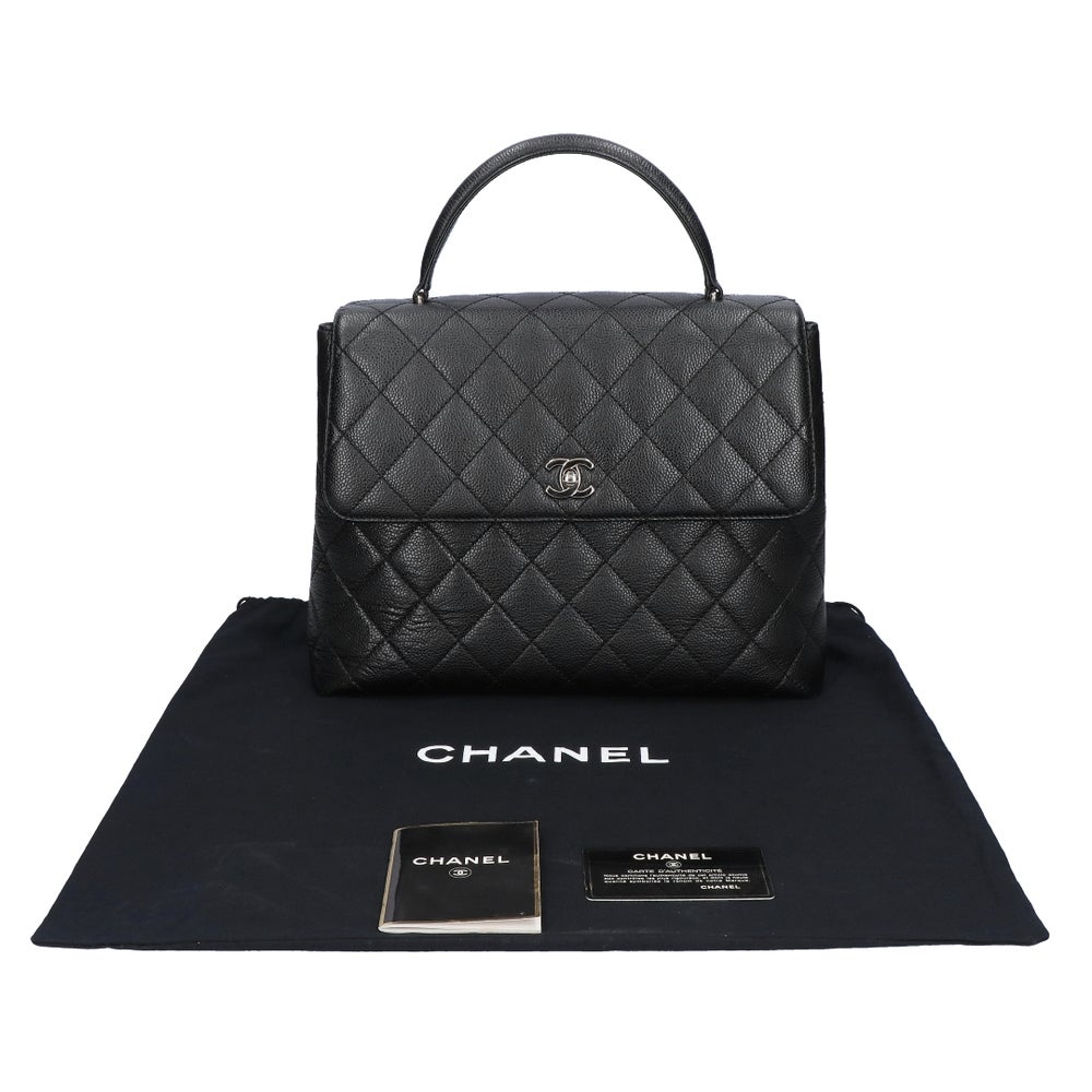 【リユース品】 シャネル CHANEL バッグ ハンドバッグ マトラッセ トップハンドル ハンドバッグ A12397 ブラック/シルバー金具 【お取り寄せ】