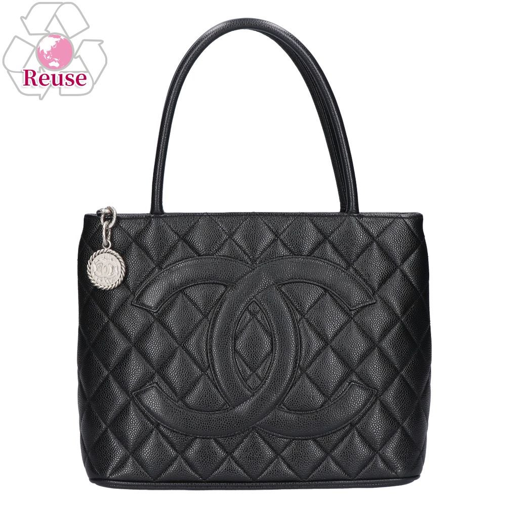 【リユース品】 シャネル CHANEL バッグ トートバッグ 復刻トート A01804 ブラック/シルバー金具 【お取り寄せ】