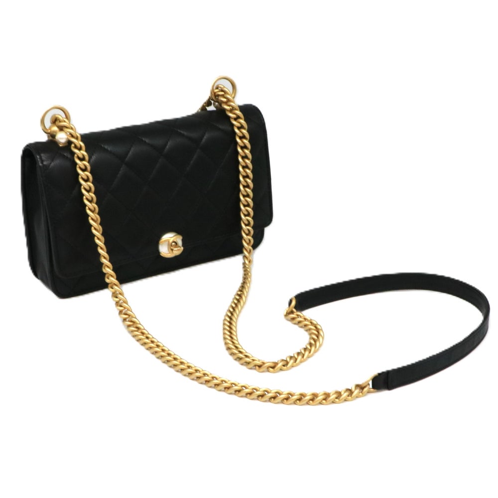 【リユース品】 シャネル CHANEL バッグ ショルダーバッグ マトラッセ チェーンショルダー ブラック/ゴールド金具 【お取り寄せ】