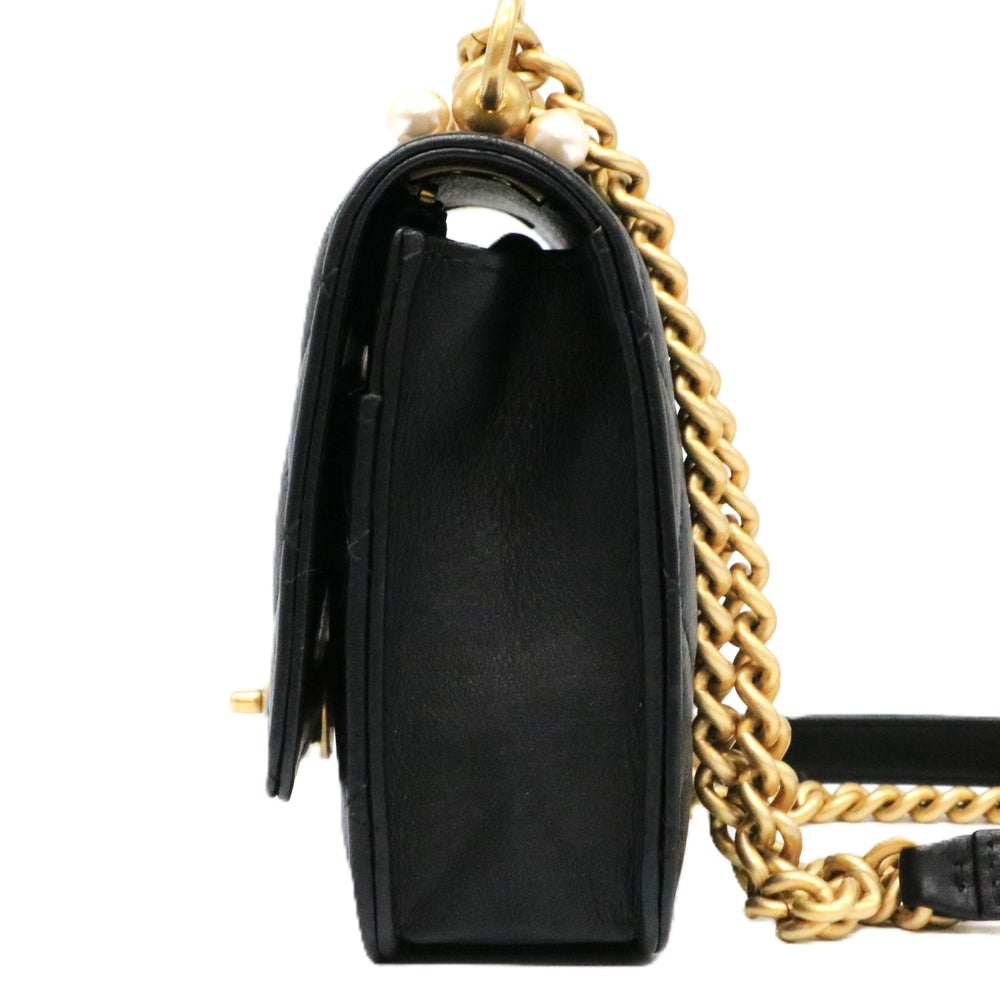 【リユース品】 シャネル CHANEL バッグ ショルダーバッグ マトラッセ チェーンショルダー ブラック/ゴールド金具 【お取り寄せ】