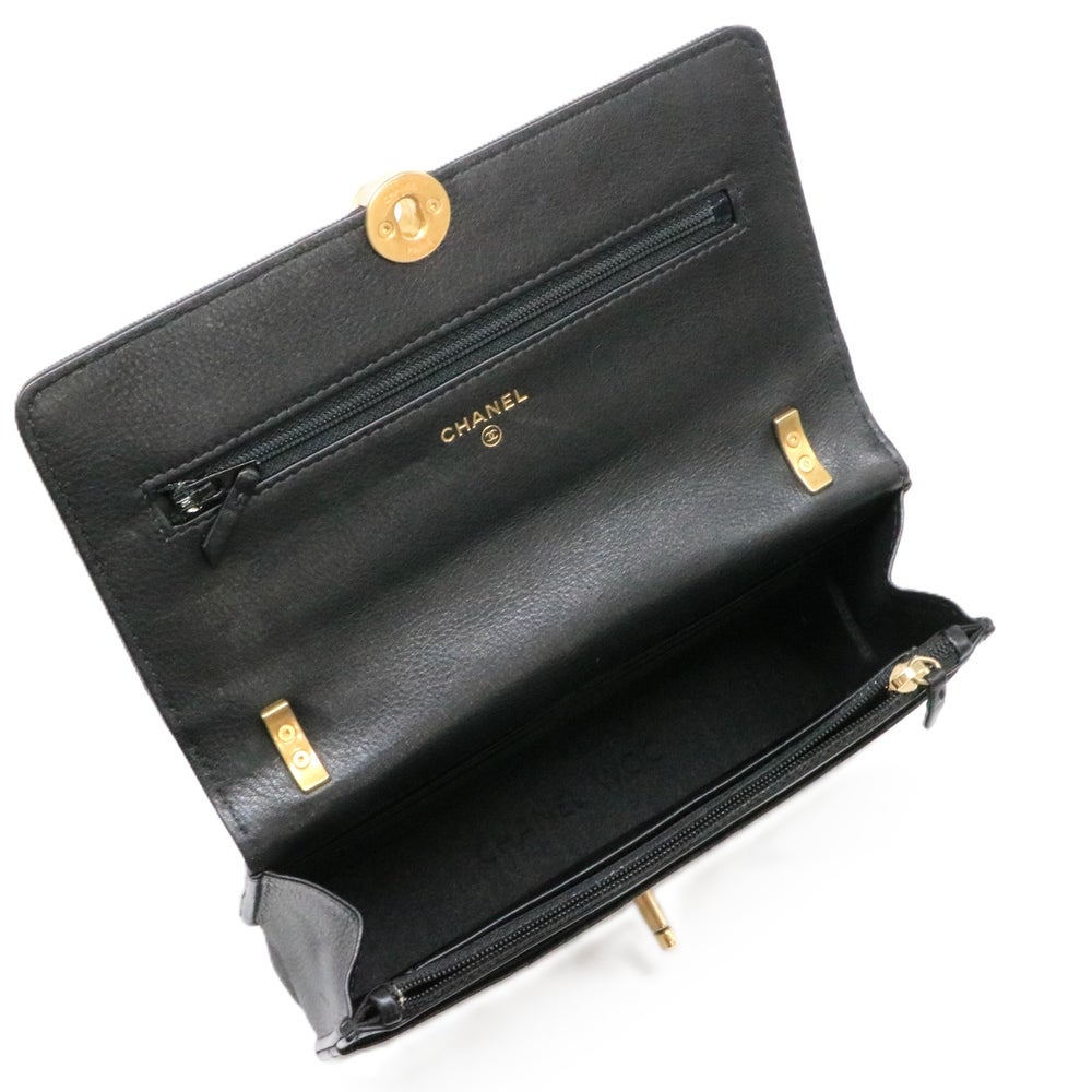 【リユース品】 シャネル CHANEL バッグ ショルダーバッグ マトラッセ チェーンショルダー ブラック/ゴールド金具 【お取り寄せ】