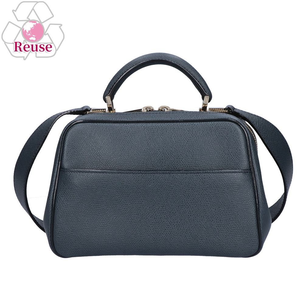 【リユース品】 ヴァレクストラ Valextra バッグ 2WAYバッグ セリエエッセミニ ダークグレー 【お取り寄せ】