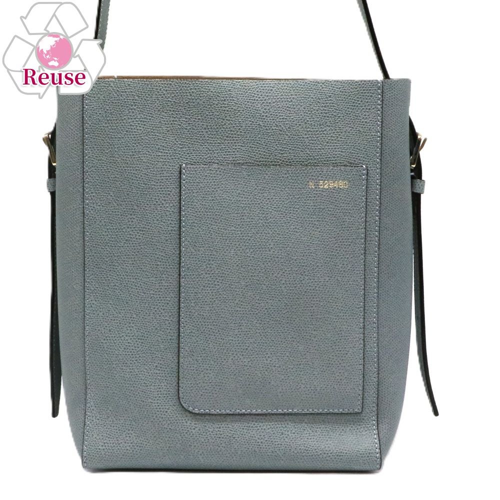 【リユース品】 ヴァレクストラ Valextra バッグ ショルダーバッグ バケットスモール ブルー 【お取り寄せ】