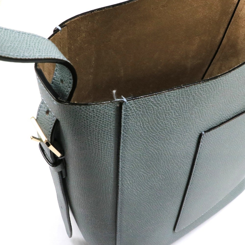 【リユース品】 ヴァレクストラ Valextra バッグ ショルダーバッグ バケットスモール ブルー 【お取り寄せ】