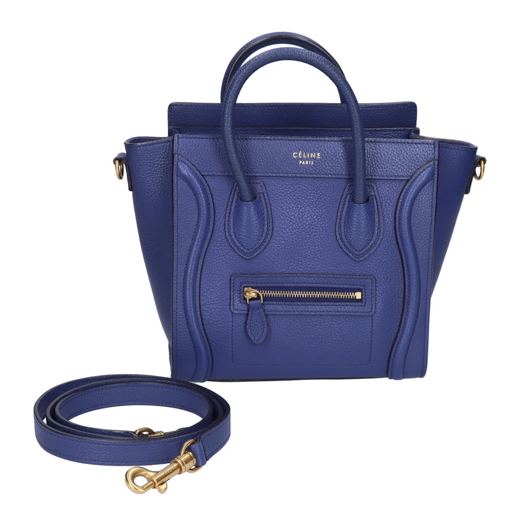 【リユース品】 セリーヌ CELINE バッグ 2WAYバッグ ラゲージナノショッパー ブルー 【お取り寄せ】