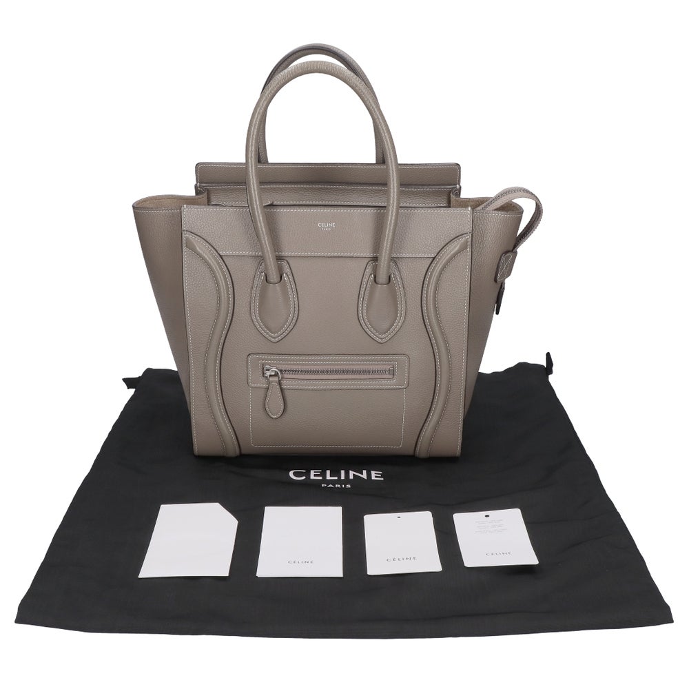 【リユース品】 セリーヌ CELINE バッグ トートバッグ ラゲージマイクロショッパー グレー 【お取り寄せ】