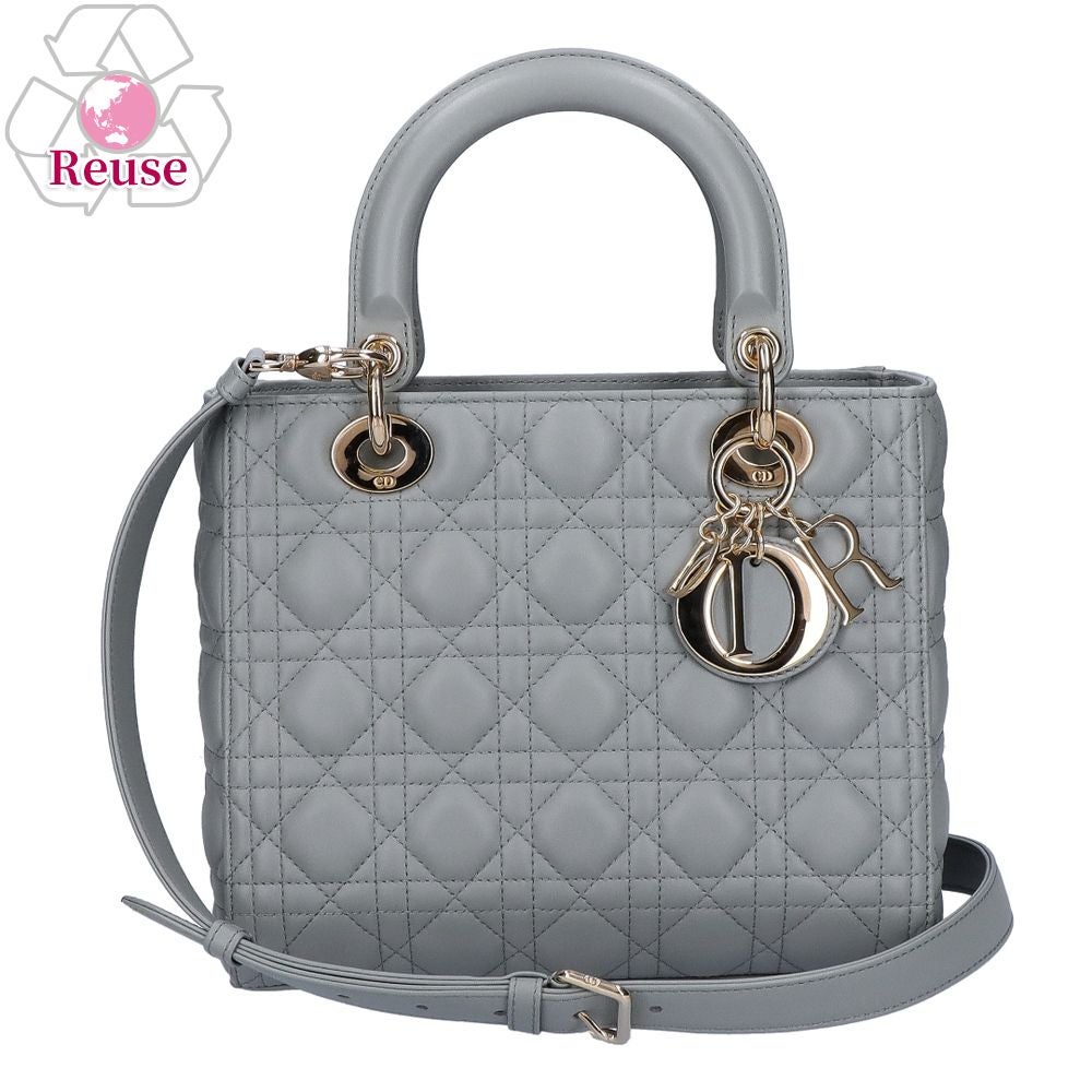 【リユース品】 ディオール DIOR バッグ 2WAYバッグ レディディオール ミディアム グレー 【お取り寄せ】