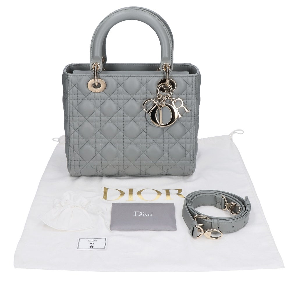 【リユース品】 ディオール DIOR バッグ 2WAYバッグ レディディオール ミディアム グレー 【お取り寄せ】