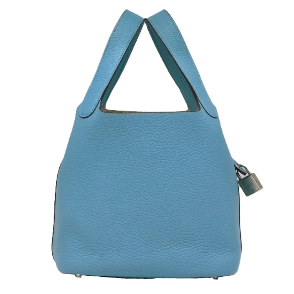 【リユース品】 エルメス HERMES バッグ ハンドバッグ ピコタンロック PM ブルーサンシール/シルバー金具 【お取り寄せ】