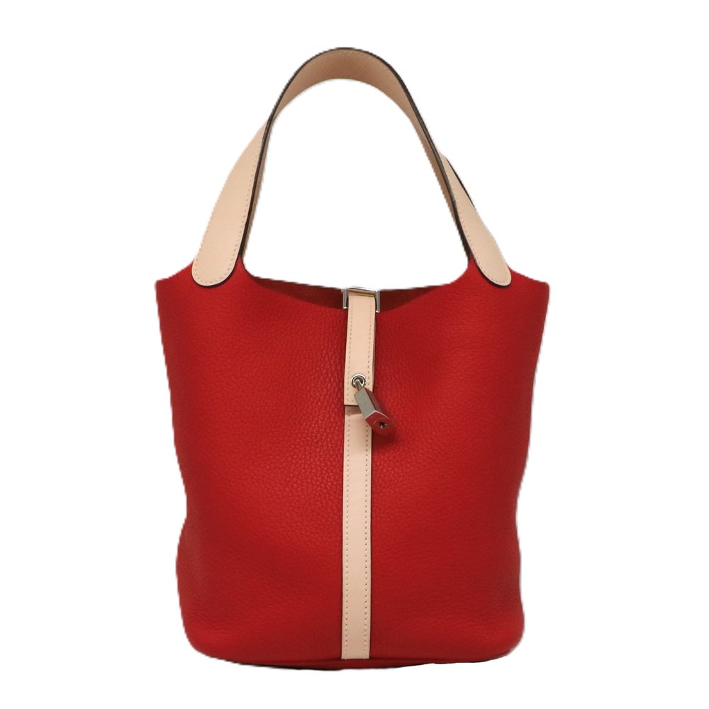【リユース品】 エルメス HERMES バッグ ハンドバッグ ピコタンロック タッチ MM レッド系/シルバー金具 【お取り寄せ】