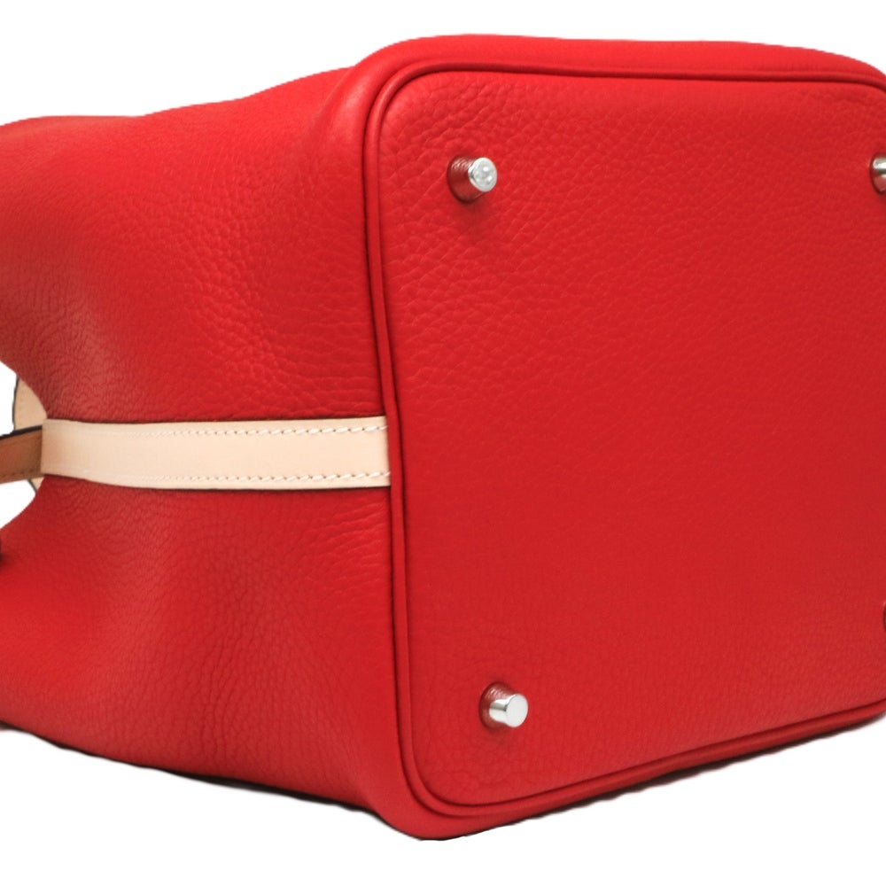 【リユース品】 エルメス HERMES バッグ ハンドバッグ ピコタンロック タッチ MM レッド系/シルバー金具 【お取り寄せ】
