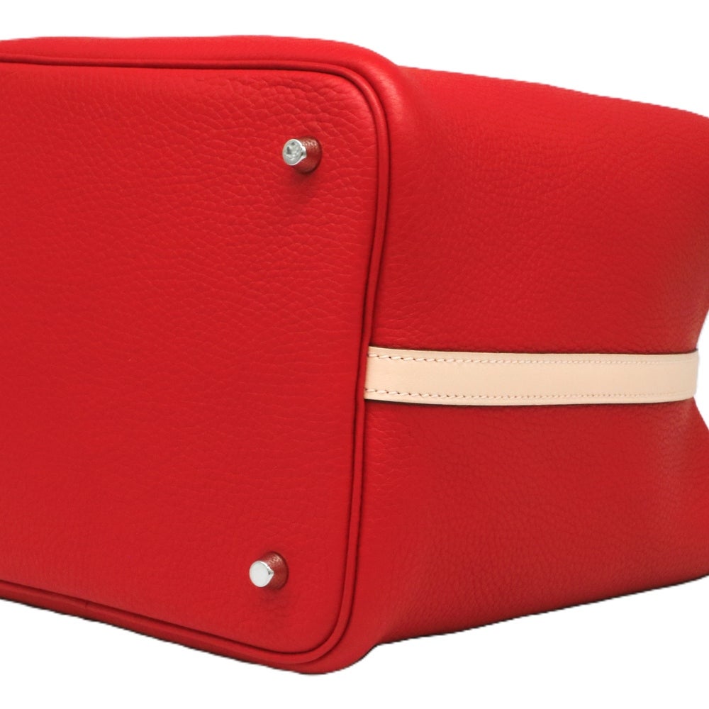 【リユース品】 エルメス HERMES バッグ ハンドバッグ ピコタンロック タッチ MM レッド系/シルバー金具 【お取り寄せ】