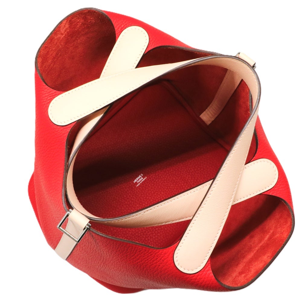 【リユース品】 エルメス HERMES バッグ ハンドバッグ ピコタンロック タッチ MM レッド系/シルバー金具 【お取り寄せ】